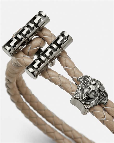 medusa versace wallet|Versace Medusa braided leather bracelet.